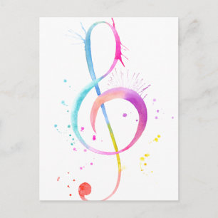Watercolor Music Notes