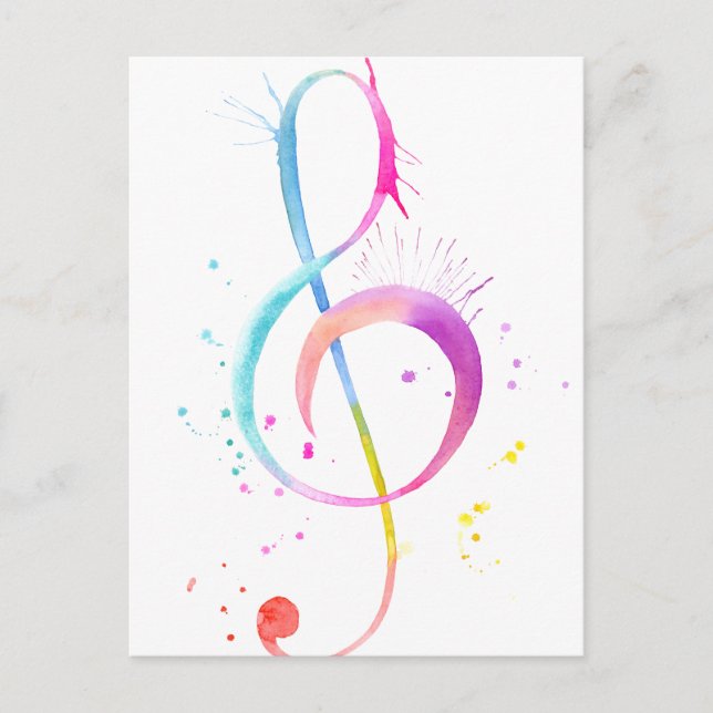 Watercolor Music Notes (Front)