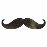 Watercolor Mustache Statuette<br><div class="desc">watercolor hipster retro mustache</div>