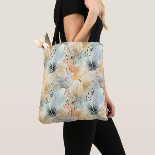 Watercolor Muted Blue Peach Yellow Beige Spring Tote Bag
