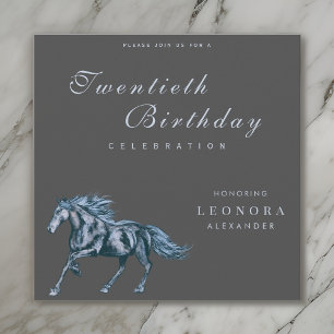 Watercolor Mystical Horse ANY Birthday Party Invitation