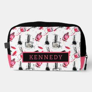 Watercolor Nail Polish Pattern Dopp Kit