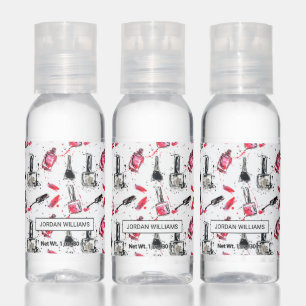 Watercolor Nail Polish Pattern Hand Sanitizer