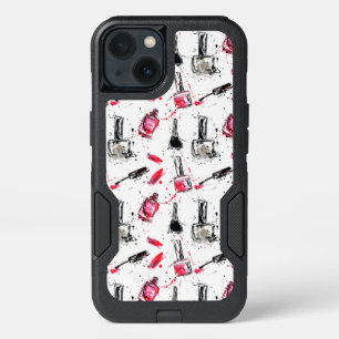 Watercolor Nail Polish Pattern iPhone 13 Case