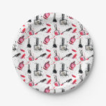Watercolor Nail Polish Pattern Paper Plates