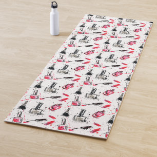Watercolor Nail Polish Pattern Yoga Mat