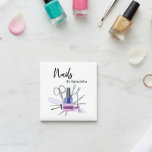 Watercolor Nail Salon Manicure Nail Polish  Magnet<br><div class="desc">This design may be personalized in the area provided by changing the photo and/or text. Or it can be customized by clicking Personalize this Template and then choosing the click to customize further option and delete or change the color of the background, add text, change the text color or style,...</div>