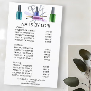 Watercolor Nail Technician Business Services Price