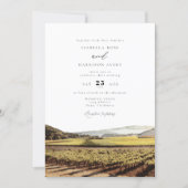 Watercolor Napa Valley Sonoma California Wedding Invitation (Front)