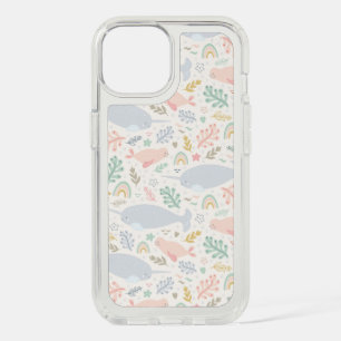 Watercolor Narwhal & Seal Pattern iPhone 15 Case