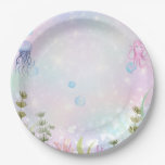 Watercolor Narwhal Under The Sea Paper Plates at Zazzle