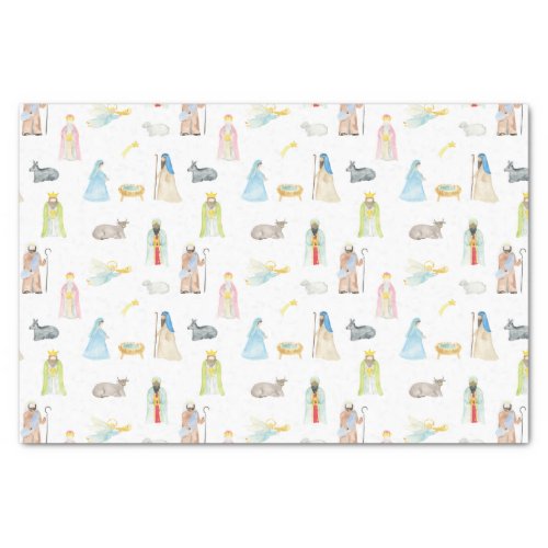 Watercolor Nativity Christmas Tissue Paper