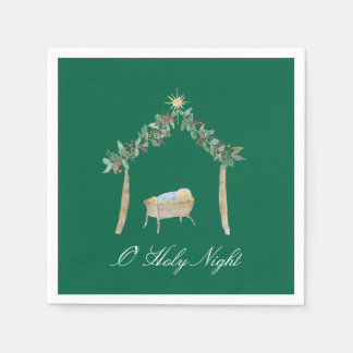 Watercolor Nativity Napkins