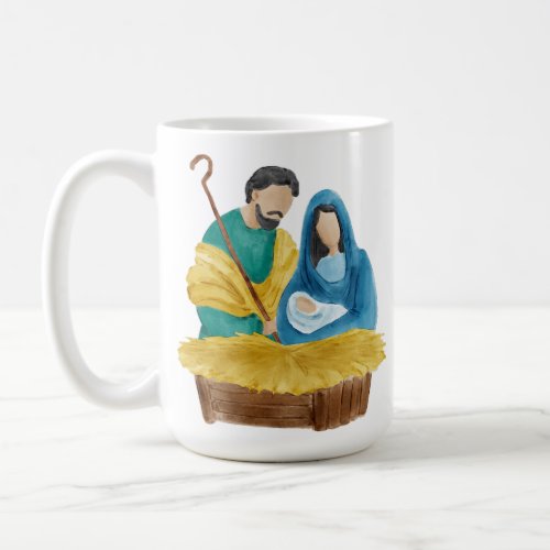 Watercolor Nativity Scene  Coffee Mug