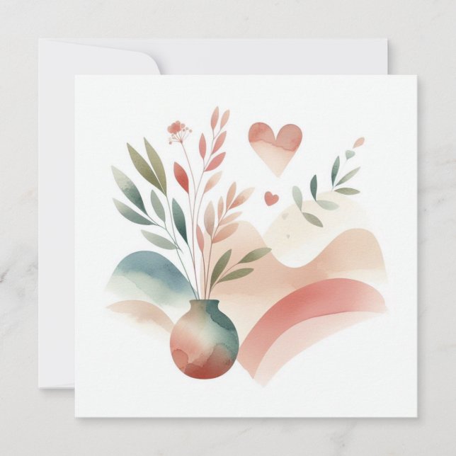 Watercolor Nature 11 Holiday Card (Front)