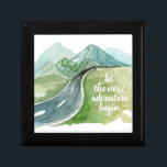 Watercolor Nature Let's The Next Adventure Begin Gift Box<br><div class="desc">Watercolor Nature Let's The Next Adventure Begin</div>