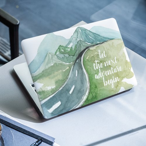 Watercolor Nature Lets The Next Adventure Begin HP Laptop Skin