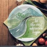 Watercolor Nature Let's The Next Adventure Begin Paper Plates<br><div class="desc">Watercolor Nature Let's The Next Adventure Begin</div>