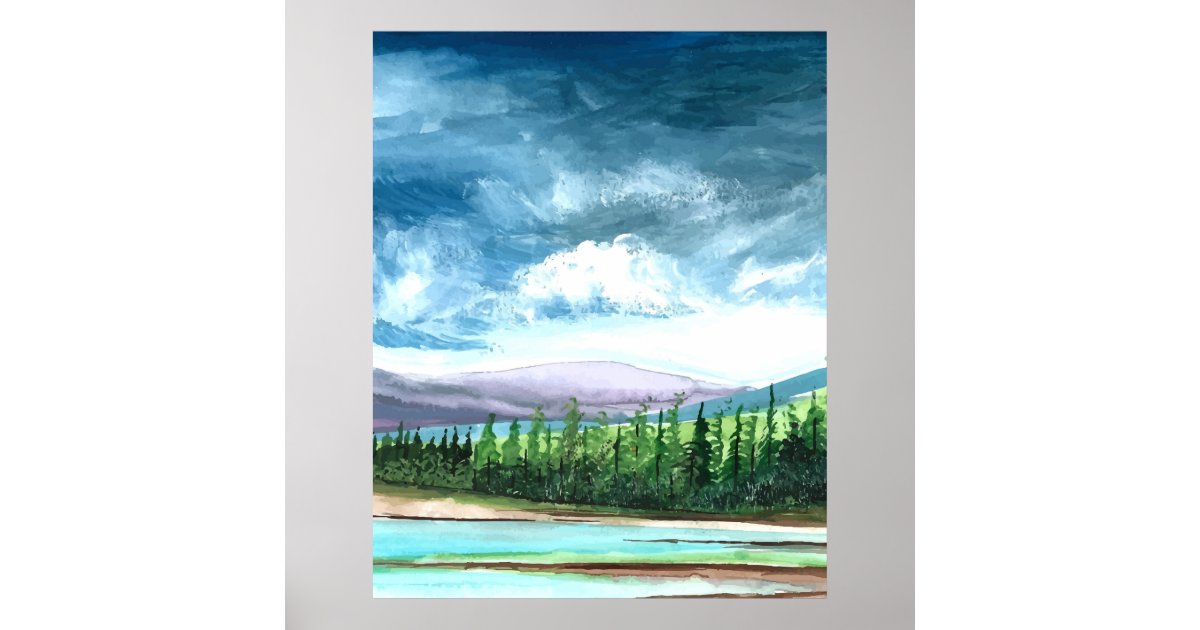 Watercolor Nature Poster | Zazzle