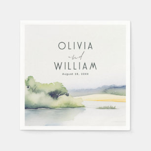 Watercolor Nature Romantic Napkins