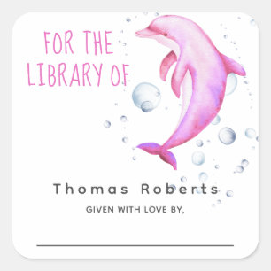 Watercolor nautical - baby shower bookplate