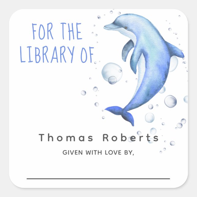 Watercolor nautical - baby shower bookplate (Front)