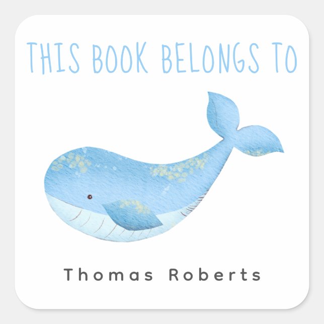Watercolor nautical - baby shower bookplate (Front)