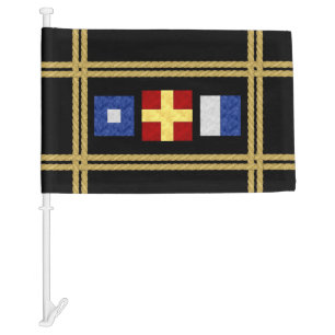 Watercolor Nautical Maritime Signal Flag Monogram