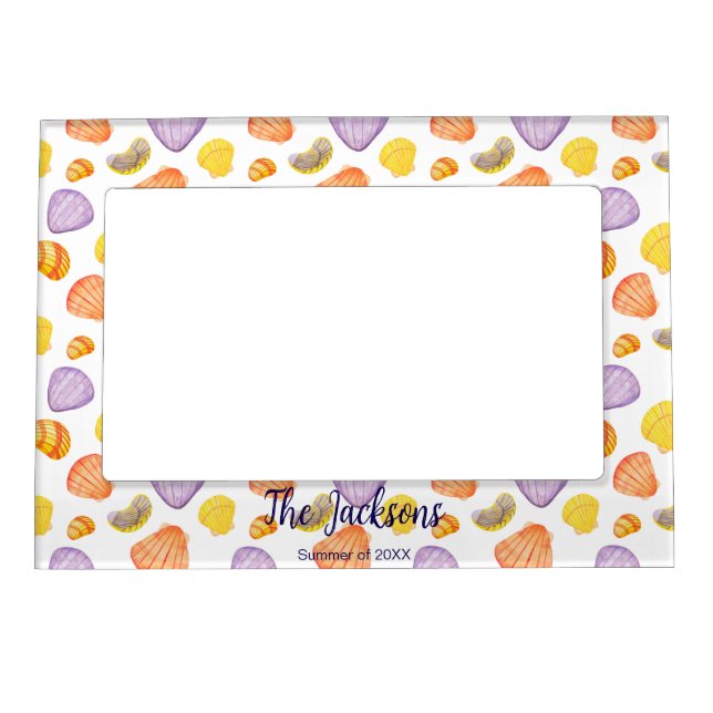 Watercolor Nautical Picture Frame Magnetic (Front)