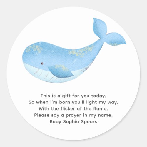 Watercolor nautical _ prayer candle label