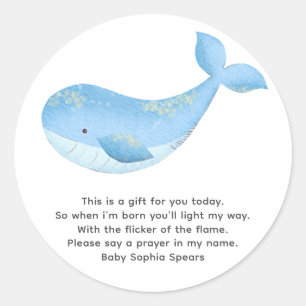 Watercolor nautical - prayer candle label