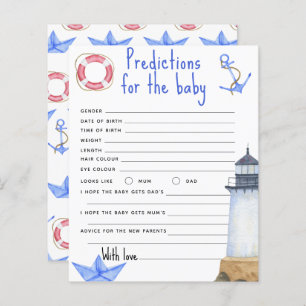 Watercolor nautical - predictions and advice baby