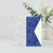 Watercolor Nautical Signal Maritime Flag (Standing Front)