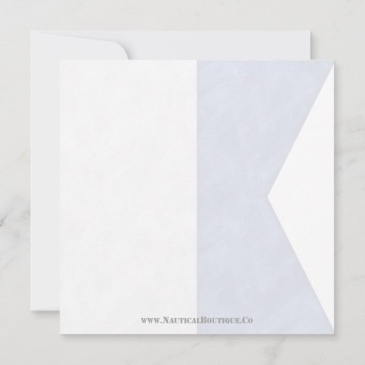 Watercolor Nautical Signal Maritime Flag (Back)