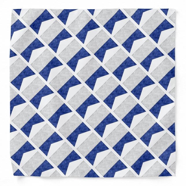 Watercolor Nautical Signal Maritime Flag Bandana (Front)