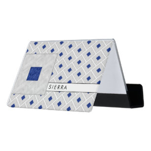 Watercolor Nautical Signal Maritime Flag Desk Business Card Holder