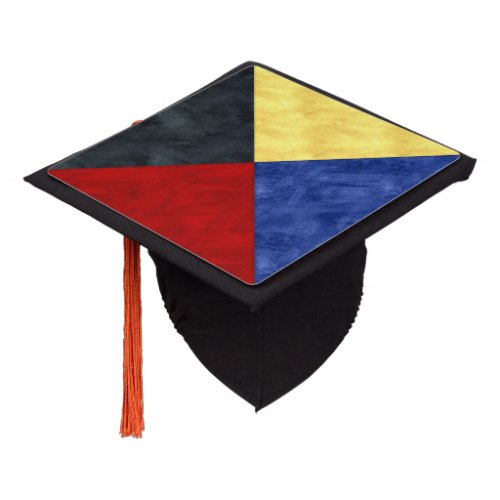 Watercolor Nautical Signal Maritime Flag Graduation Cap Topper