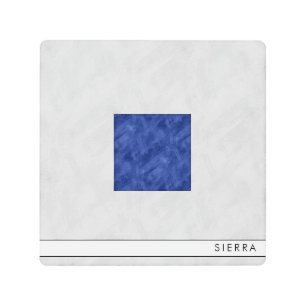 Watercolor Nautical Signal Maritime Flag Metal Print