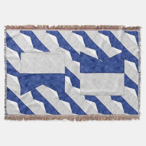 Watercolor Nautical Signal Maritime Flag Throw Blanket