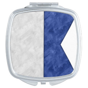 Watercolor Nautical Signal Maritime Flag Vanity Mirror