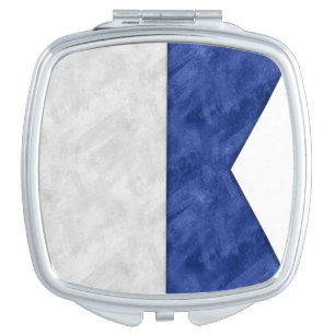 Watercolor Nautical Signal Maritime Makeup Mirror