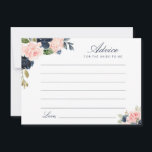 watercolor navy and blush floral advice card<br><div class="desc">A simple floral design with beautiful Navy blue and blush pink watercolor flowers. Feel free to change the colors and text details.</div>