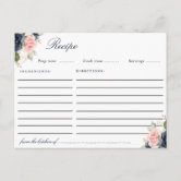 Blush Roses Recipe Cards - Lafayette Papers
