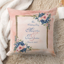 Watercolor Navy & Blush Wedding