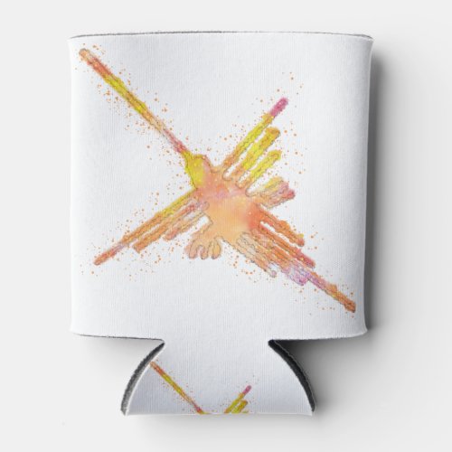 Watercolor Nazca Hummingbird Can Cooler