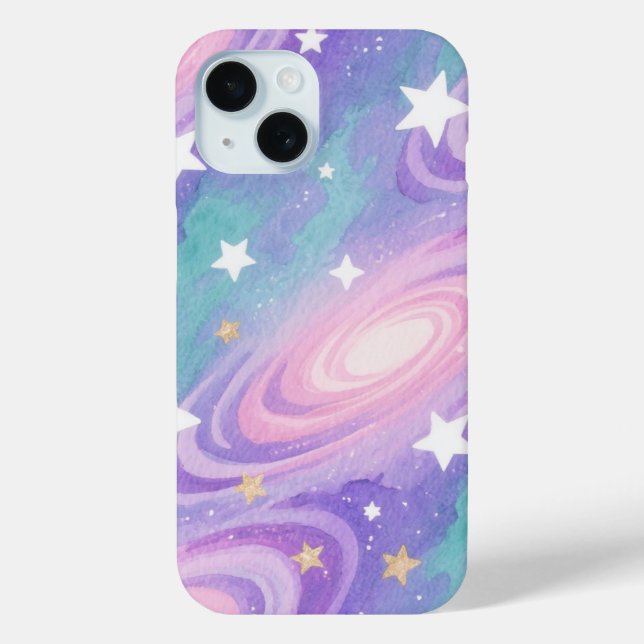 Watercolor Nebula Swirls Pattern design Case-Mate iPhone Case (Back)