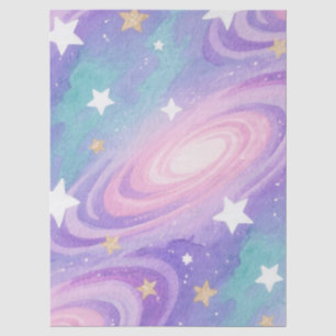 Watercolor Nebula Swirls Pattern design Tissue Paper