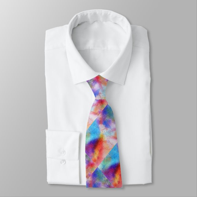 Watercolor Neck Tie (Tied)