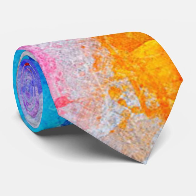 Watercolor Neck Tie (Rolled)