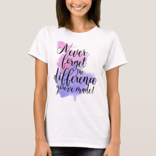 Watercolor Never Forget The Difference Retirement T-Shirt